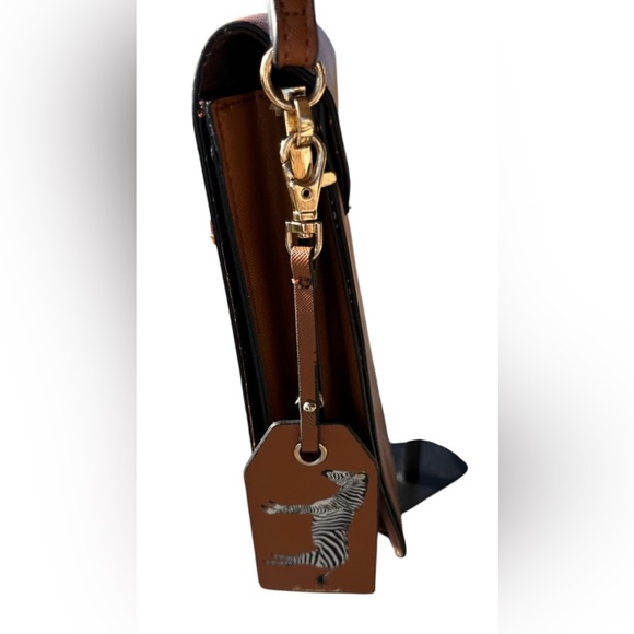 Aldo Plumsprings Crossbody Handbag Zebra Design & Patch With Gemstones - Picture 15 of 16